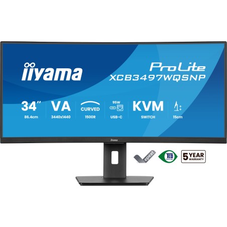 iiyama 34" Business UQHD USB-C Dock